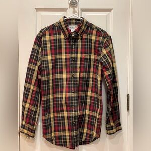 Carhartt Men’s Long Sleeve 100% Cotton Plaid Button Up Shirt Size Medium